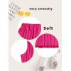 imageOYOANGLE Girls 2 Piece Outfits Sleeveless Rib Knit Notched Neck Crop Tank Top and Shorts Set TracksuitHot Pink