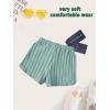 imageOYOANGLE Girls 2 Piece Outfits Sleeveless Rib Knit Notched Neck Crop Tank Top and Shorts Set TracksuitLight Green