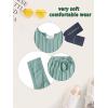 imageOYOANGLE Girls 2 Piece Outfits Sleeveless Rib Knit Notched Neck Crop Tank Top and Shorts Set TracksuitLight Green