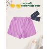imageOYOANGLE Girls 2 Piece Outfits Sleeveless Rib Knit Notched Neck Crop Tank Top and Shorts Set TracksuitPurple
