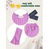 imageOYOANGLE Girls 2 Piece Outfits Sleeveless Rib Knit Notched Neck Crop Tank Top and Shorts Set TracksuitPurple