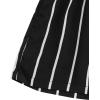 imageOYOANGLE Girls 2 Piece Outfits Summer Tie Knot Tank Top and Paperbag Waist Striped Shorts SetBlack