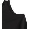 imageOYOANGLE Girls 2 Piece Outfits Summer Tie Knot Tank Top and Paperbag Waist Striped Shorts SetBlack