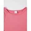 imageOYOANGLE Girls 2 Piece Outfits Summer Tie Knot Tank Top and Paperbag Waist Striped Shorts SetPink and Black