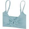imageOYOANGLE Girls 2 Piece Solid Bikini Set Sport Swimsuit Ruched Tie Front Bathing Suit SwimwearLight Blue