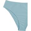 imageOYOANGLE Girls 2 Piece Solid Bikini Set Sport Swimsuit Ruched Tie Front Bathing Suit SwimwearLight Blue