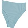 imageOYOANGLE Girls 2 Piece Solid Bikini Set Sport Swimsuit Ruched Tie Front Bathing Suit SwimwearLight Blue
