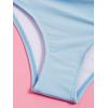 imageOYOANGLE Girls 2 Piece Swimsuit Sport High Waist Teen Kids Bikini Set Bathing Suit SwimwearLight Blue