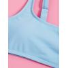 imageOYOANGLE Girls 2 Piece Swimsuit Sport High Waist Teen Kids Bikini Set Bathing Suit SwimwearLight Blue