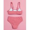 imageOYOANGLE Girls 2 Piece Swimsuit Sport High Waist Teen Kids Bikini Set Bathing Suit SwimwearPink Pure