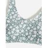 imageOYOANGLE Girls 3 Piece Floral Bikini Set Swimwear Bathing Suit Swimsuit and KimonoGreen