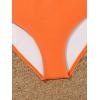 imageOYOANGLE Girls 3 Piece Floral Bikini Set Swimwear Bathing Suit Swimsuit and KimonoOrange Print