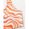imageOYOANGLE Girls 3 Piece Floral Bikini Set Swimwear Bathing Suit Swimsuit and KimonoOrange Print