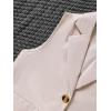 imageOYOANGLE Girls 3 Piece Outfits Suit Set Button Sleeveless Blazer Vest and Ribbed Cami Top with Pleated ShortsWhite and Khaki