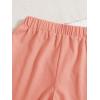 imageOYOANGLE Girls 3 Pieces Summer Outfits Graphic Print Crop Tee Top and Cami Top with Shorts SetCoral Orange