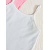 imageOYOANGLE Girls 3 Pieces Summer Outfits Graphic Print Crop Tee Top and Cami Top with Shorts SetLight Pink