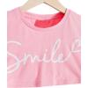 imageOYOANGLE Girls 3 Pieces Summer Outfits Graphic Print Crop Tee Top and Cami Top with Shorts SetLight Pink
