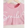 imageOYOANGLE Girls 3 Pieces Summer Outfits Graphic Print Crop Tee Top and Cami Top with Shorts SetWhite and Pink