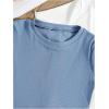 imageOYOANGLE Girls 6 Piece Outfits Crew Neck Short Sleeve Lettuce Trim Tee Shirt and Shorts SetsDusty Blue