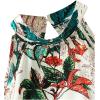 imageOYOANGLE Girls Boho 2 Piece Outfits Tropical Print Halter Tank Top and Wide Leg Pants Set Vacation OutfitBeige and Green