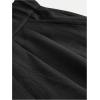 imageOYOANGLE Girls Button Down Elastic High Waist Wide Leg Pants Casual Solid Trousers with PocketsBlack