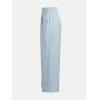 imageOYOANGLE Girls Button Down Elastic High Waist Wide Leg Pants Casual Solid Trousers with PocketsDusty Blue