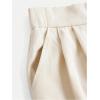 imageOYOANGLE Girls Button Down Elastic High Waist Wide Leg Pants Casual Solid Trousers with PocketsKhaki