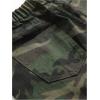 imageOYOANGLE Girls Camo Print Cargo Pants Flap Pocket Mid Waist Wide Leg Casual JeansGreen