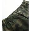 imageOYOANGLE Girls Camo Print Cargo Pants Flap Pocket Mid Waist Wide Leg Casual JeansGreen