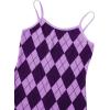imageOYOANGLE Girls Cute 2 Piece Outfits Print Cami Short Dress with Crop Top Tee SetPurple