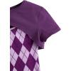 imageOYOANGLE Girls Cute 2 Piece Outfits Print Cami Short Dress with Crop Top Tee SetPurple