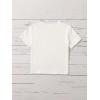 imageOYOANGLE Girls Cute Graphic Casual Round Neck Short Sleeve Tee Shirt TopsBeige