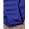 imageOYOANGLE Girls Cute Spaghetti Straps Round Neck Drawstring One Piece Swimwear Tie Bathing SuitBlue Gem