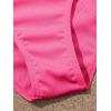 imageOYOANGLE Girls Cute Spaghetti Straps Round Neck Drawstring One Piece Swimwear Tie Bathing SuitHot Pink