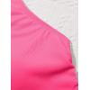 imageOYOANGLE Girls Cute Spaghetti Straps Round Neck Drawstring One Piece Swimwear Tie Bathing SuitHot Pink