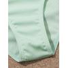 imageOYOANGLE Girls Cute Spaghetti Straps Round Neck Drawstring One Piece Swimwear Tie Bathing SuitMint Green