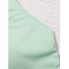 imageOYOANGLE Girls Cute Spaghetti Straps Round Neck Drawstring One Piece Swimwear Tie Bathing SuitMint Green