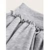 imageOYOANGLE Girls Elastic Waist Layered Ruffle Hem A Line Short Skirt Cute Pleated SkirtsGrey