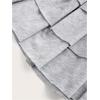 imageOYOANGLE Girls Elastic Waist Layered Ruffle Hem A Line Short Skirt Cute Pleated SkirtsGrey