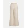 imageOYOANGLE Girls Pleated Wide Leg Pants Button Zipper Fly High Waisted Long Trousers with PocketKhaki