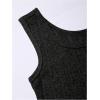 imageOYOANGLE Girls Scoop Neck Sleeveless Ribbed Knit Jumpsuits Casual Long Pants RomperBlack
