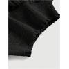 imageOYOANGLE Girls Shirred High Waist Ruffle Short Skirts Tiered Layer A Line Mini SkirtBlack