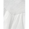 imageOYOANGLE Girls Shirred High Waisted Layered Ruffle Hem Short Skirt Summer Cute Flowy SkirtsWhite