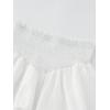 imageOYOANGLE Girls Shirred High Waisted Layered Ruffle Hem Short Skirt Summer Cute Flowy SkirtsWhite