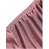 imageOYOANGLE Girls Sleeveless Square Neck Wide Straps Ruched Tank Top Solid Slim Fit Crop TopsDusty Pink