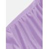 imageOYOANGLE Girls Sleeveless Square Neck Wide Straps Ruched Tank Top Solid Slim Fit Crop TopsPurple