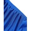 imageOYOANGLE Girls Sleeveless Square Neck Wide Straps Ruched Tank Top Solid Slim Fit Crop TopsRoyal Blue