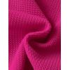 imageOYOANGLE Girls Textured Sleeveless Square Neck Asymmetrical Hem Crop Tank TopsHot Pink