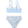 imageOYOANGLE Girls Two Piece Bikini Set Spaghetti Straps Bikini Top and Printed Bikini Bottom SwimwearBlue Floral