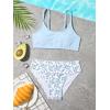 imageOYOANGLE Girls Two Piece Bikini Set Spaghetti Straps Bikini Top and Printed Bikini Bottom SwimwearBlue Floral